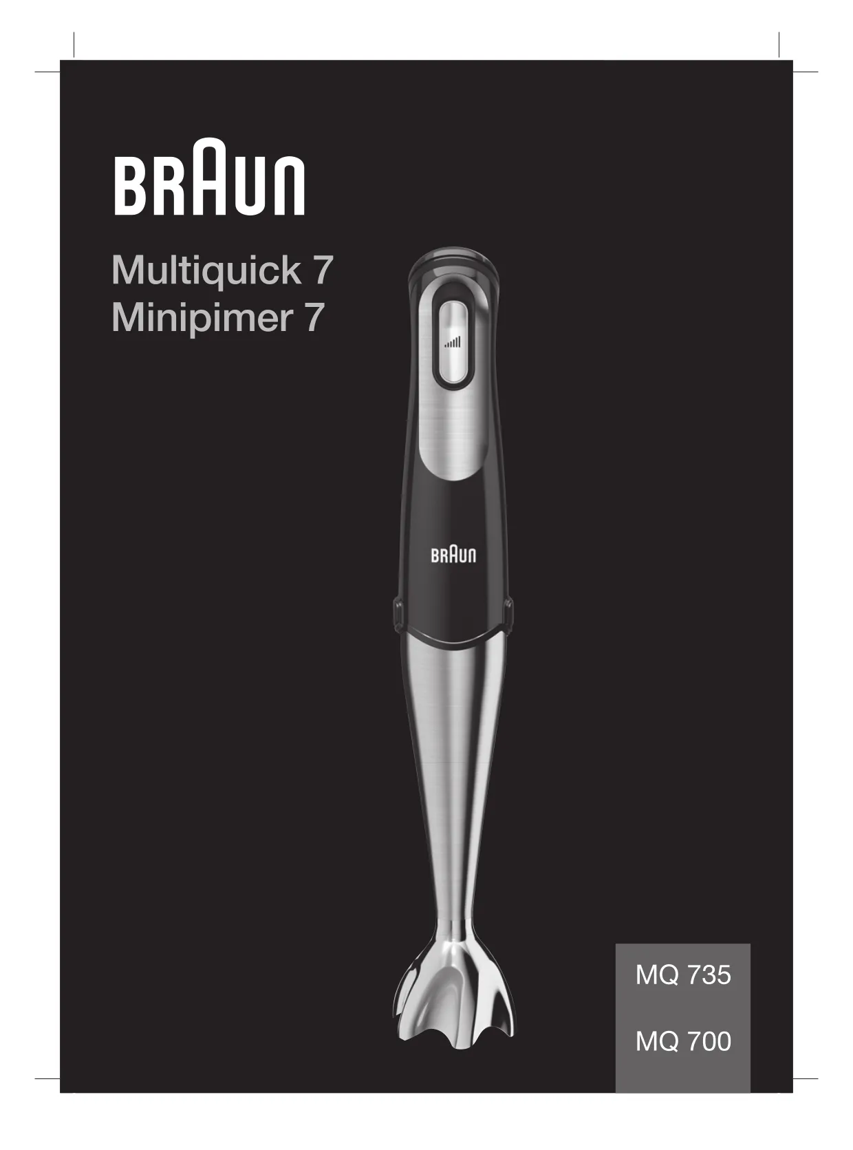 Первая страница инструкции Braun MQ700SOUP