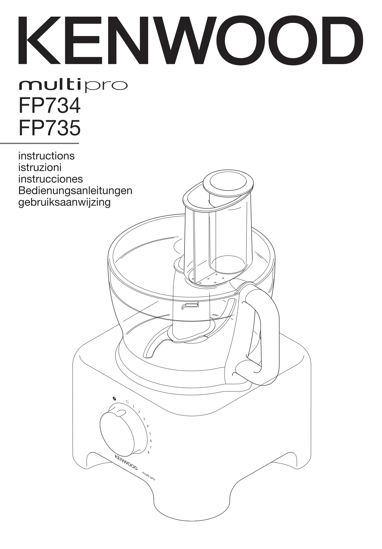 Первая страница инструкции Kenwood FP734
