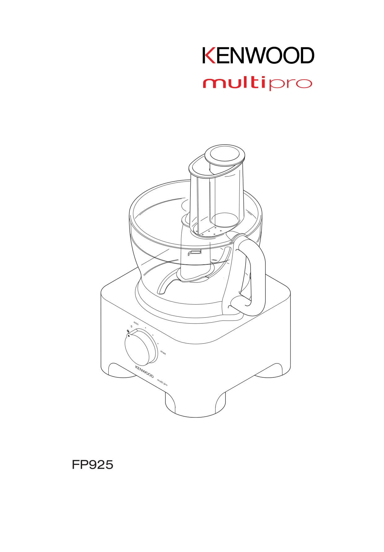 Первая страница инструкции Kenwood FP925