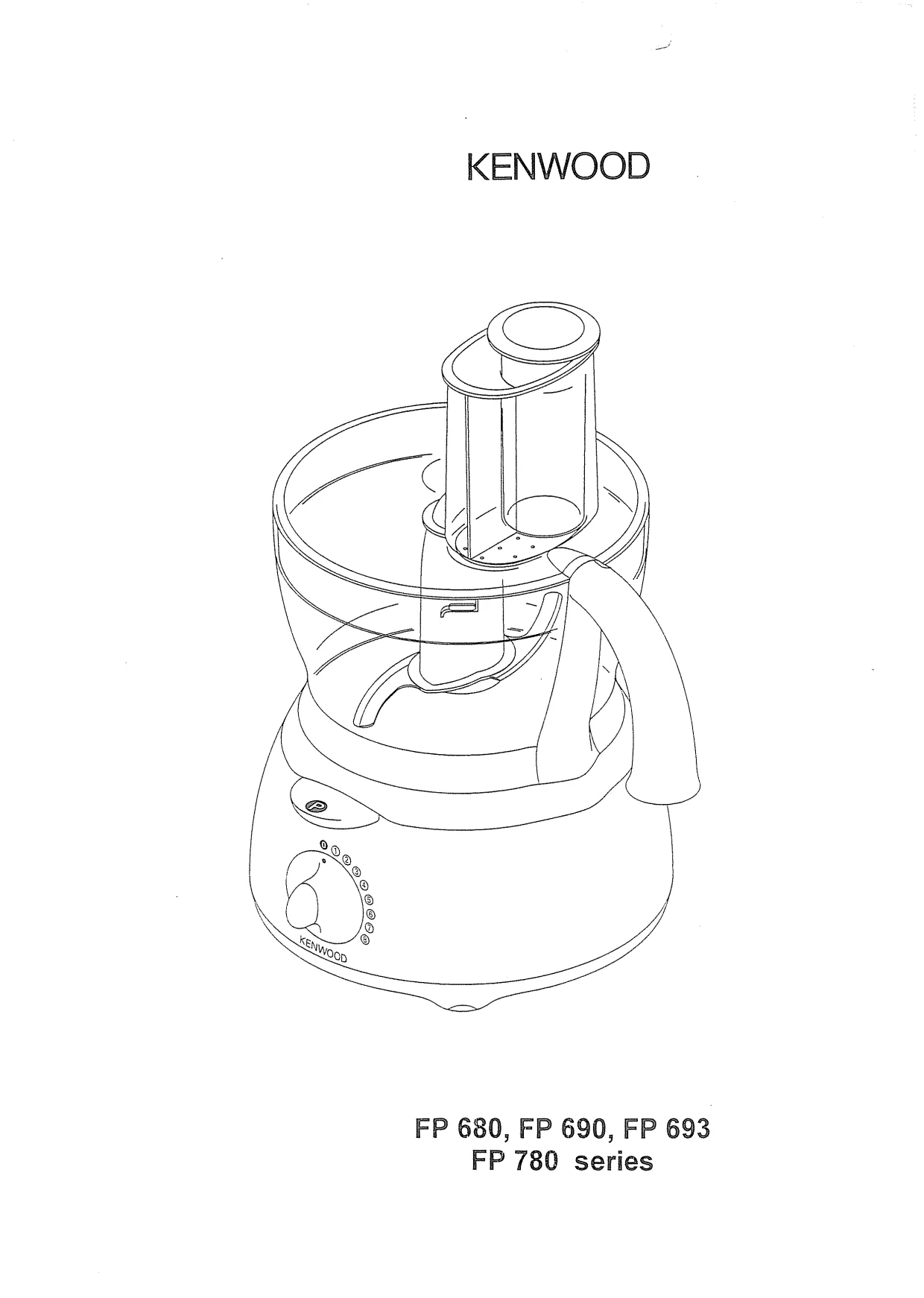 Первая страница инструкции Kenwood FP693