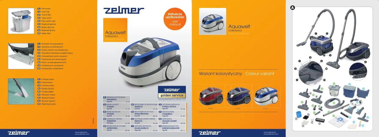 Первая страница инструкции Zelmer 919Aquawelt