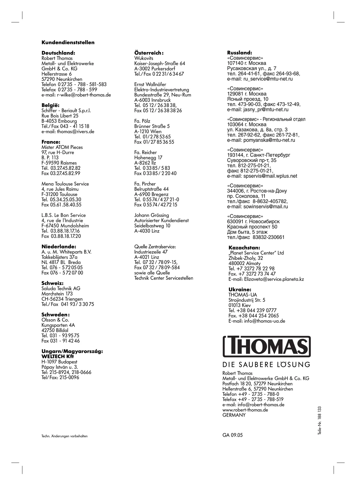 Первая страница инструкции Thomas TwinTTAquafilter