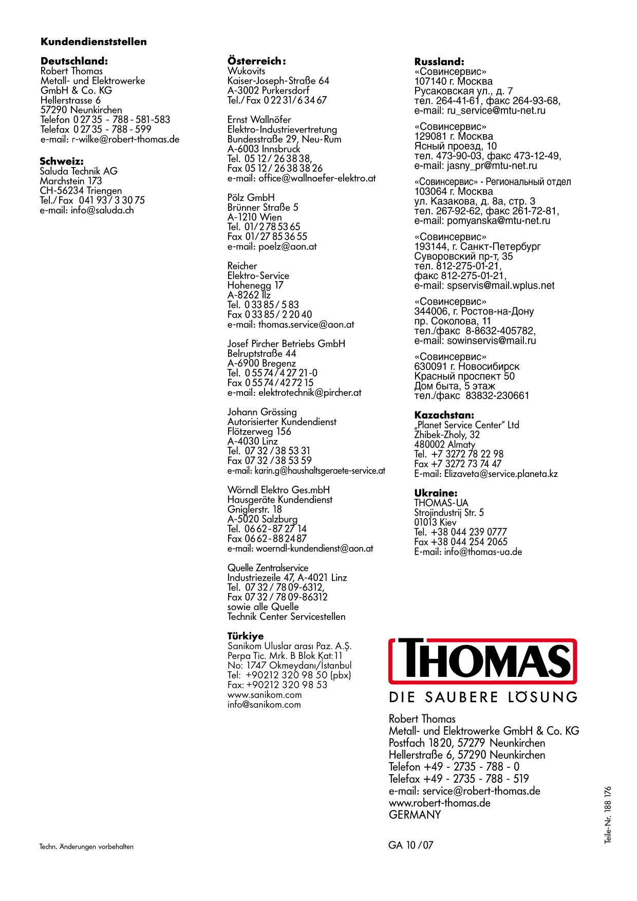 Первая страница инструкции Thomas TwinT2Aquafilter