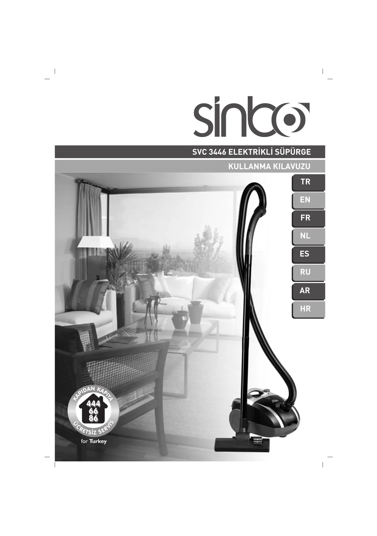 Первая страница инструкции Sinbo SVC3446