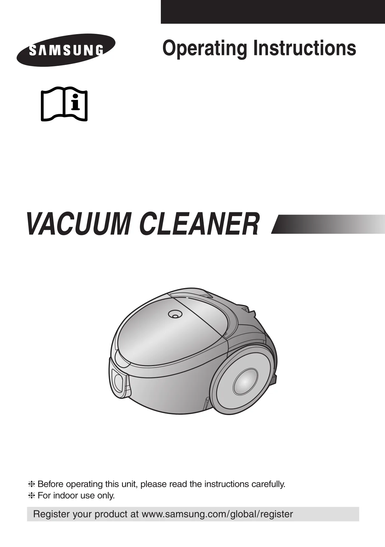 Первая страница инструкции Samsung SC5120EasyClean