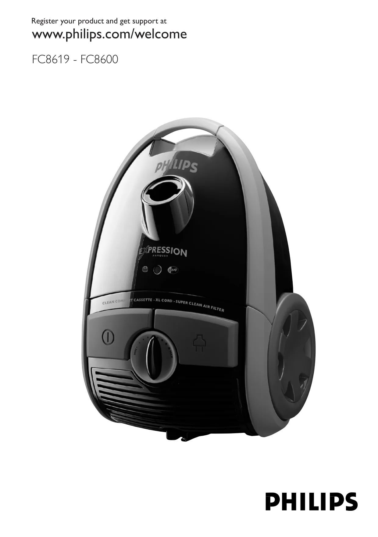 Первая страница инструкции Philips FC8604