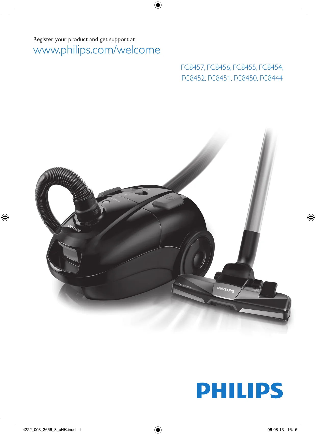 Первая страница инструкции Philips FC8450