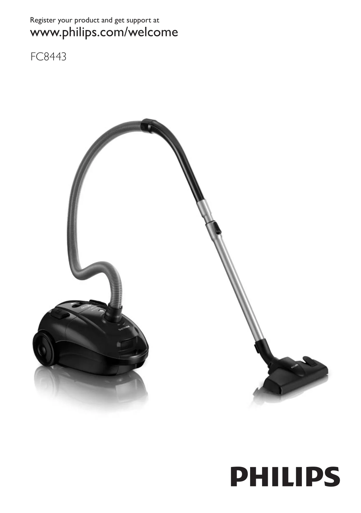Первая страница инструкции Philips FC8443
