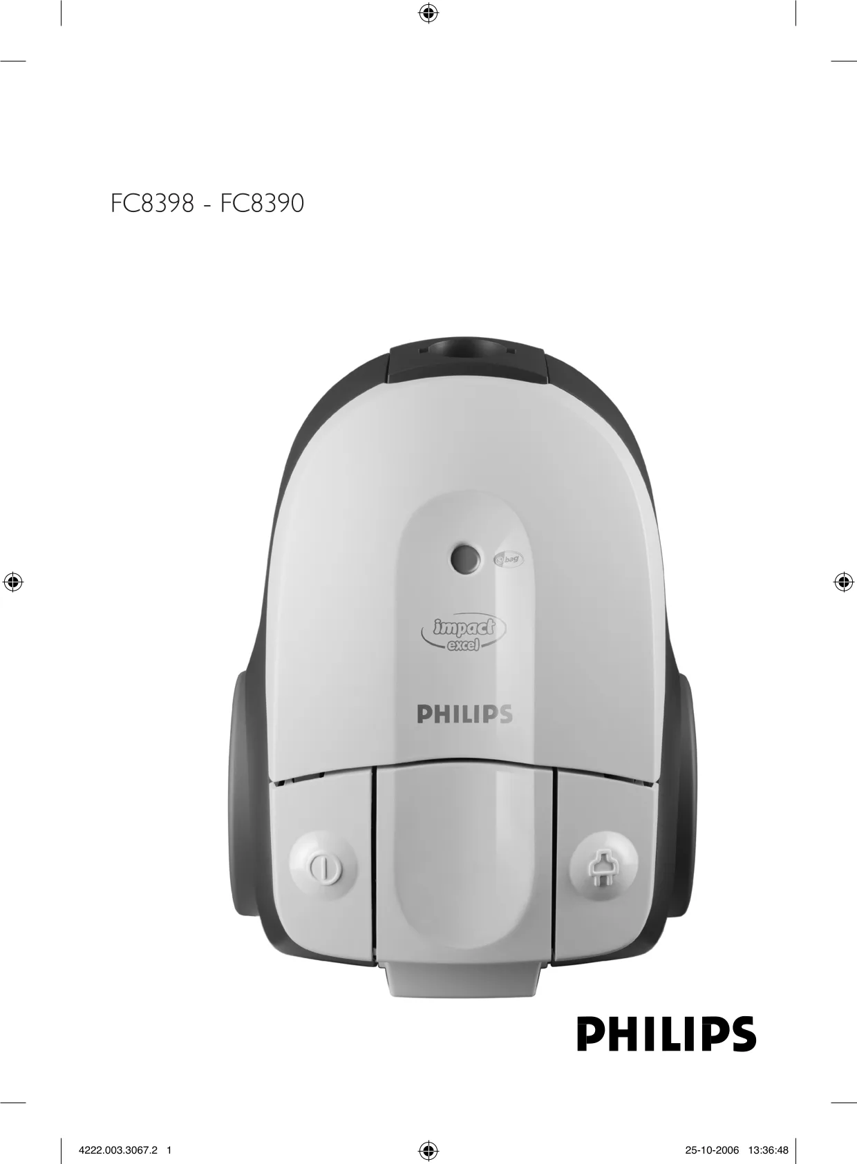 Первая страница инструкции Philips FC8392Impact