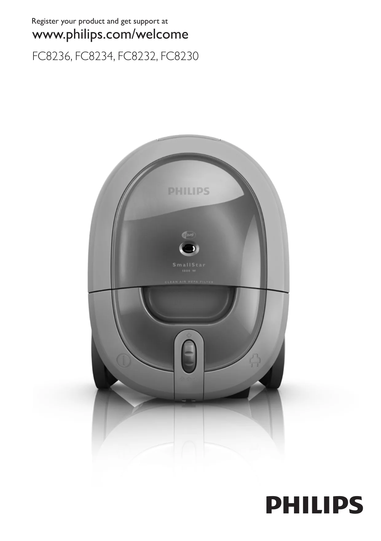 Первая страница инструкции Philips FC8230SmallStar