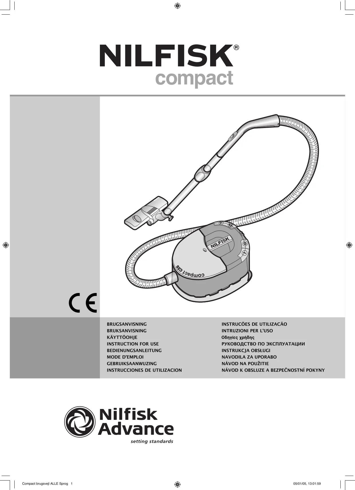 Первая страница инструкции Nilfisk C15Compact