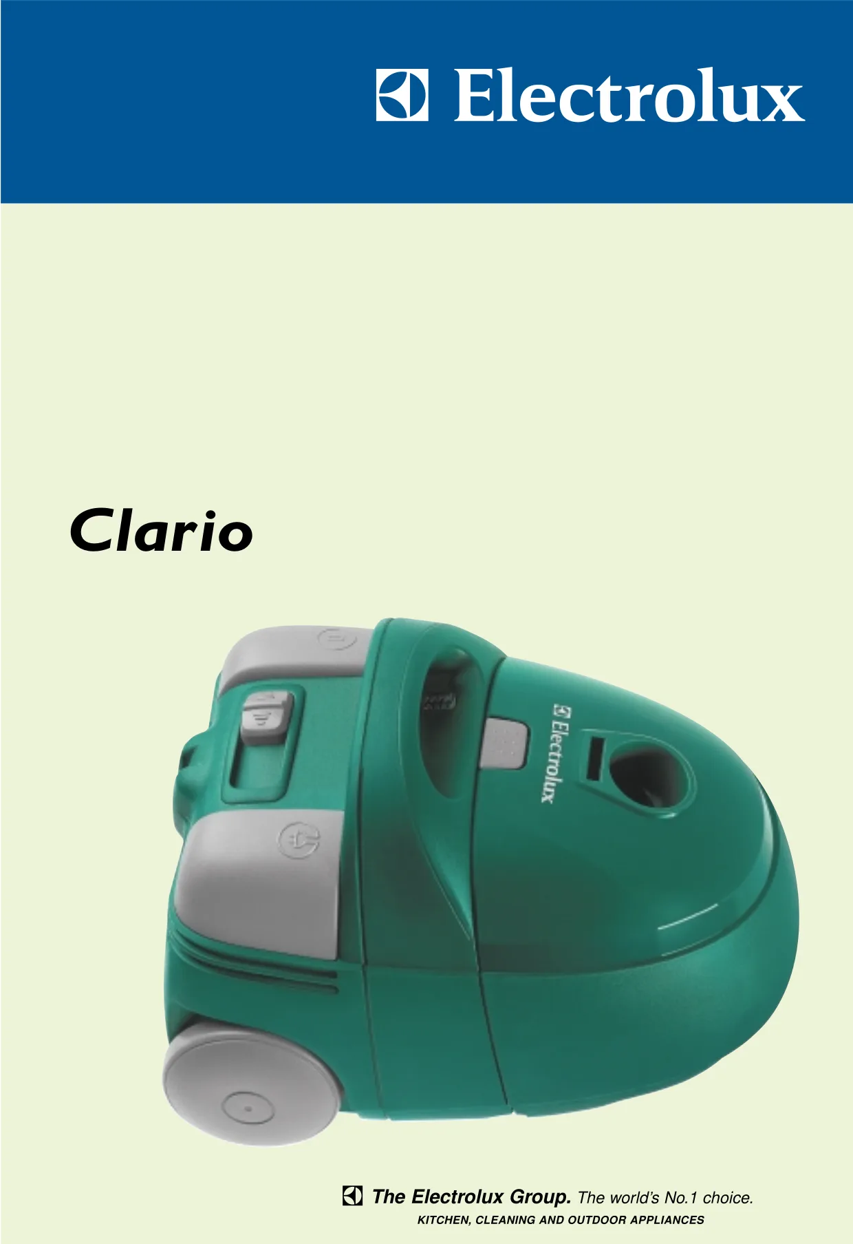 Первая страница инструкции Electrolux Z7530Clario