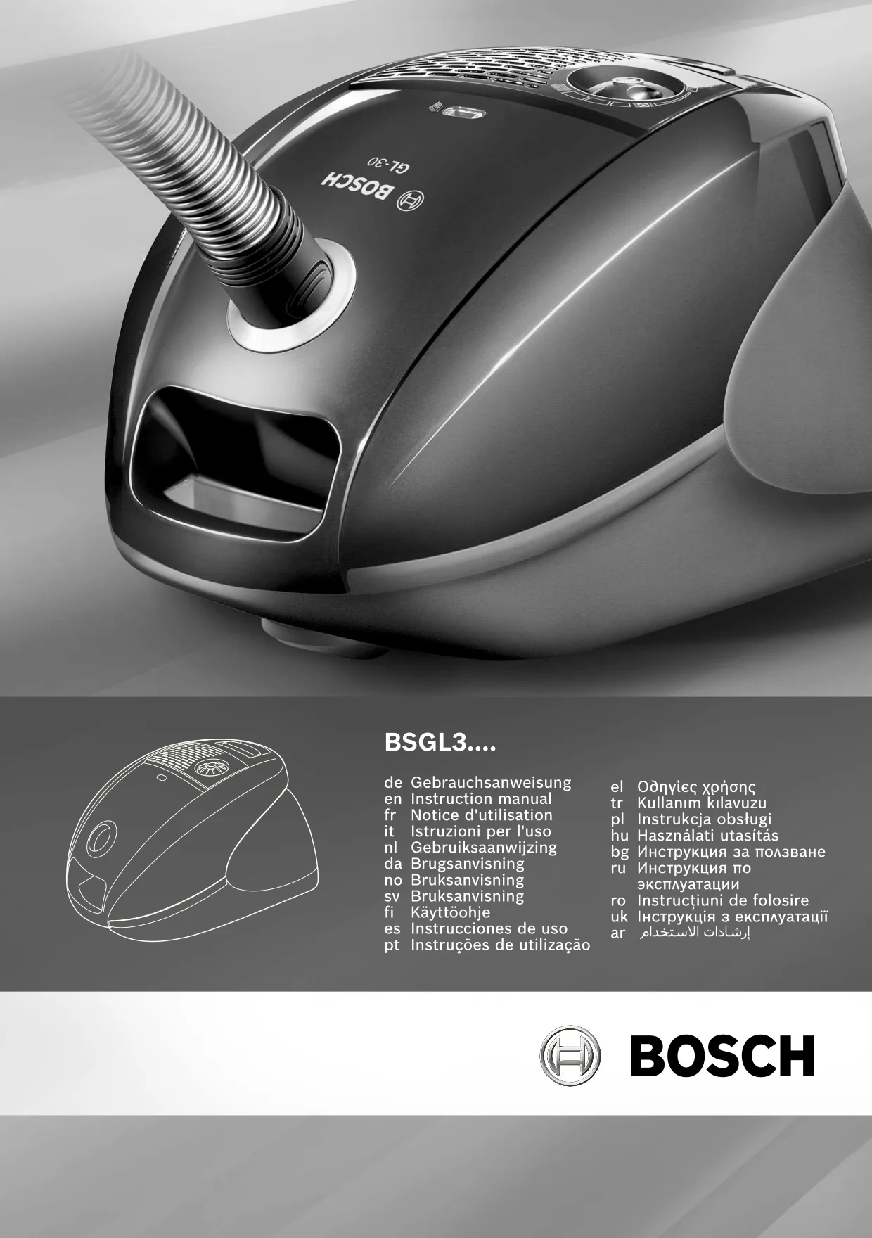 Первая страница инструкции Bosch BSGL32200/03