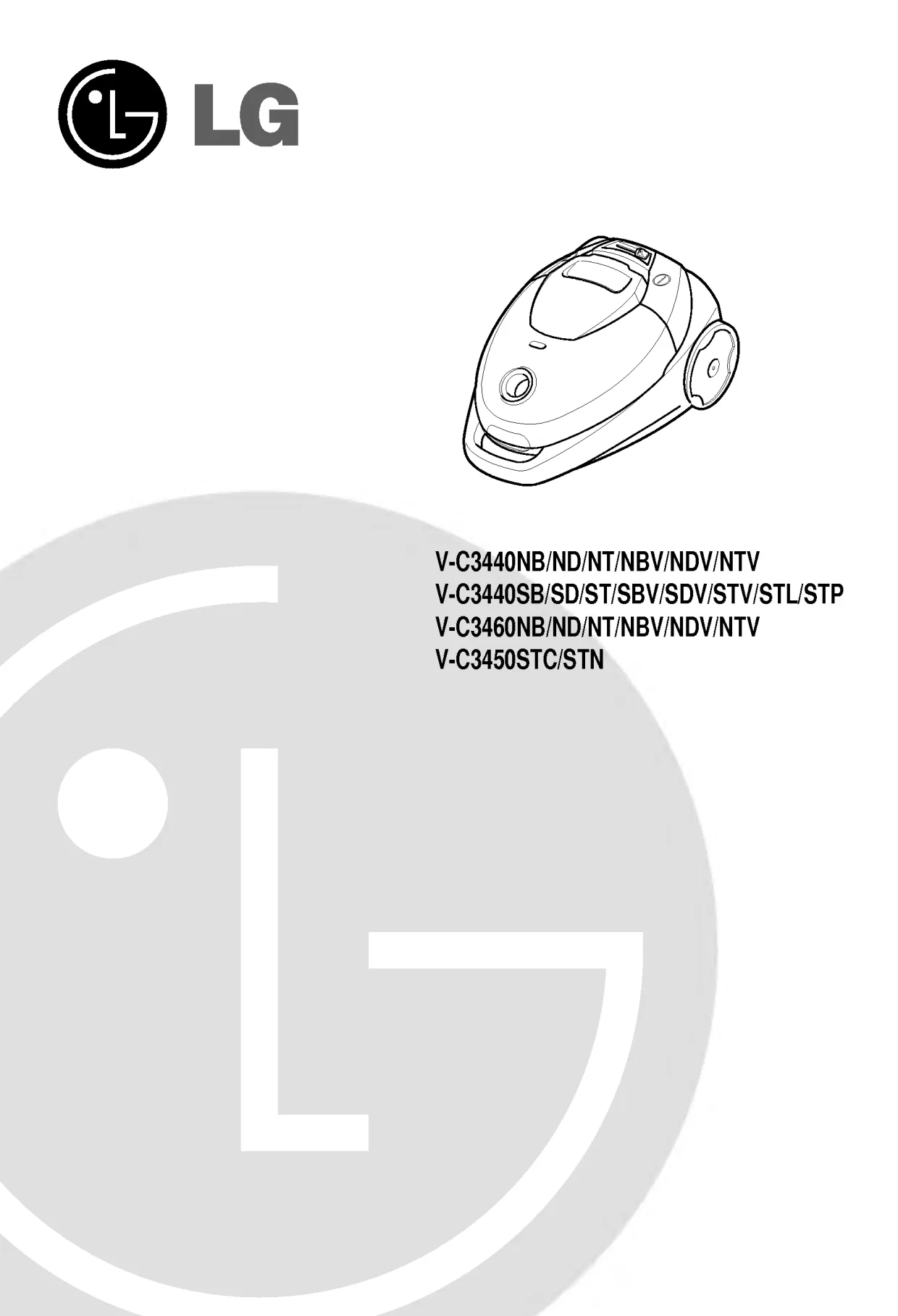 Первая страница инструкции LG V-C3440