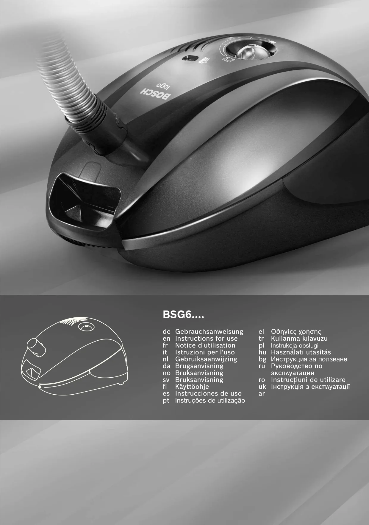 Первая страница инструкции Bosch BSG61800