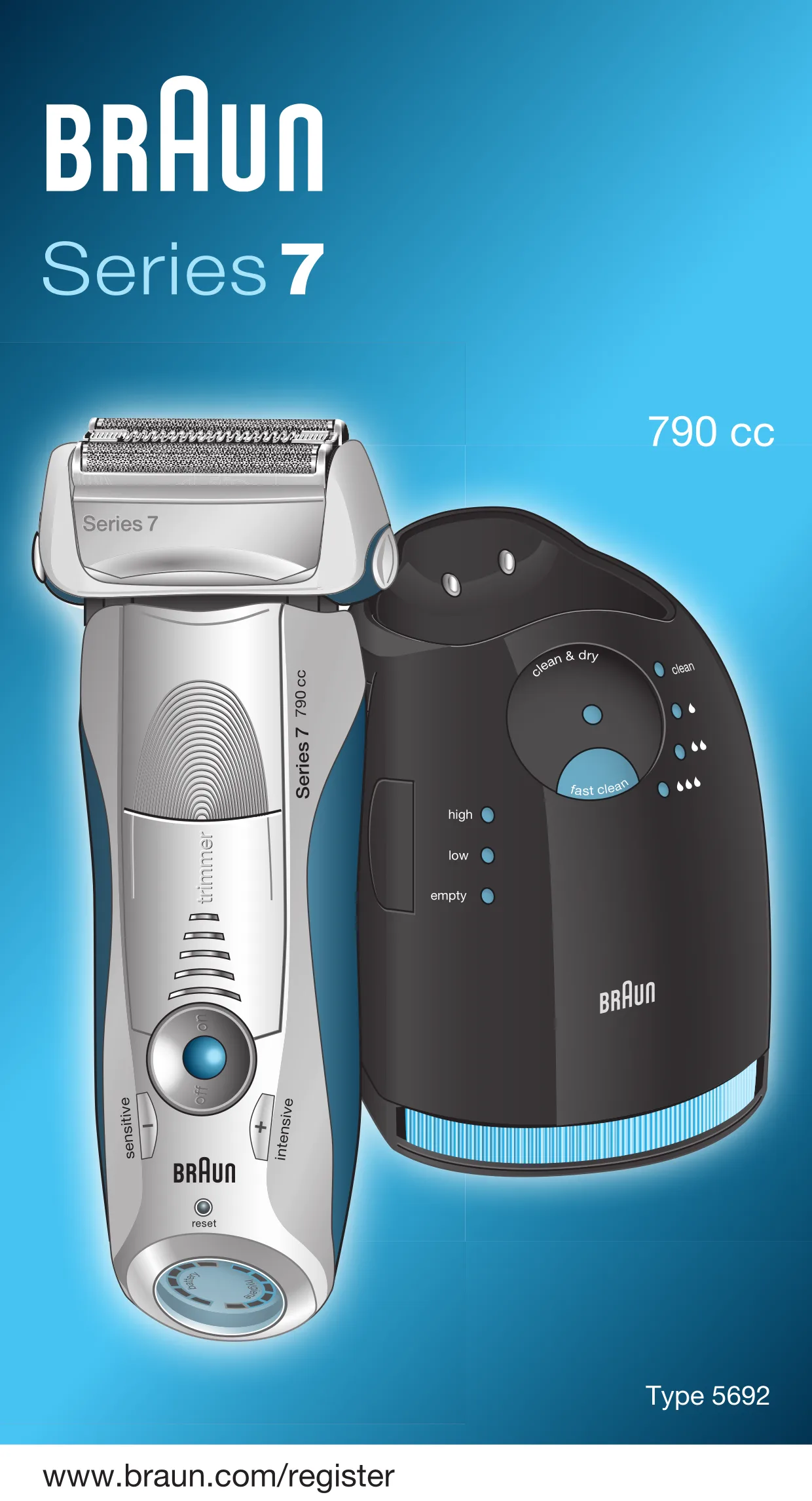 Первая страница инструкции Braun 790cc