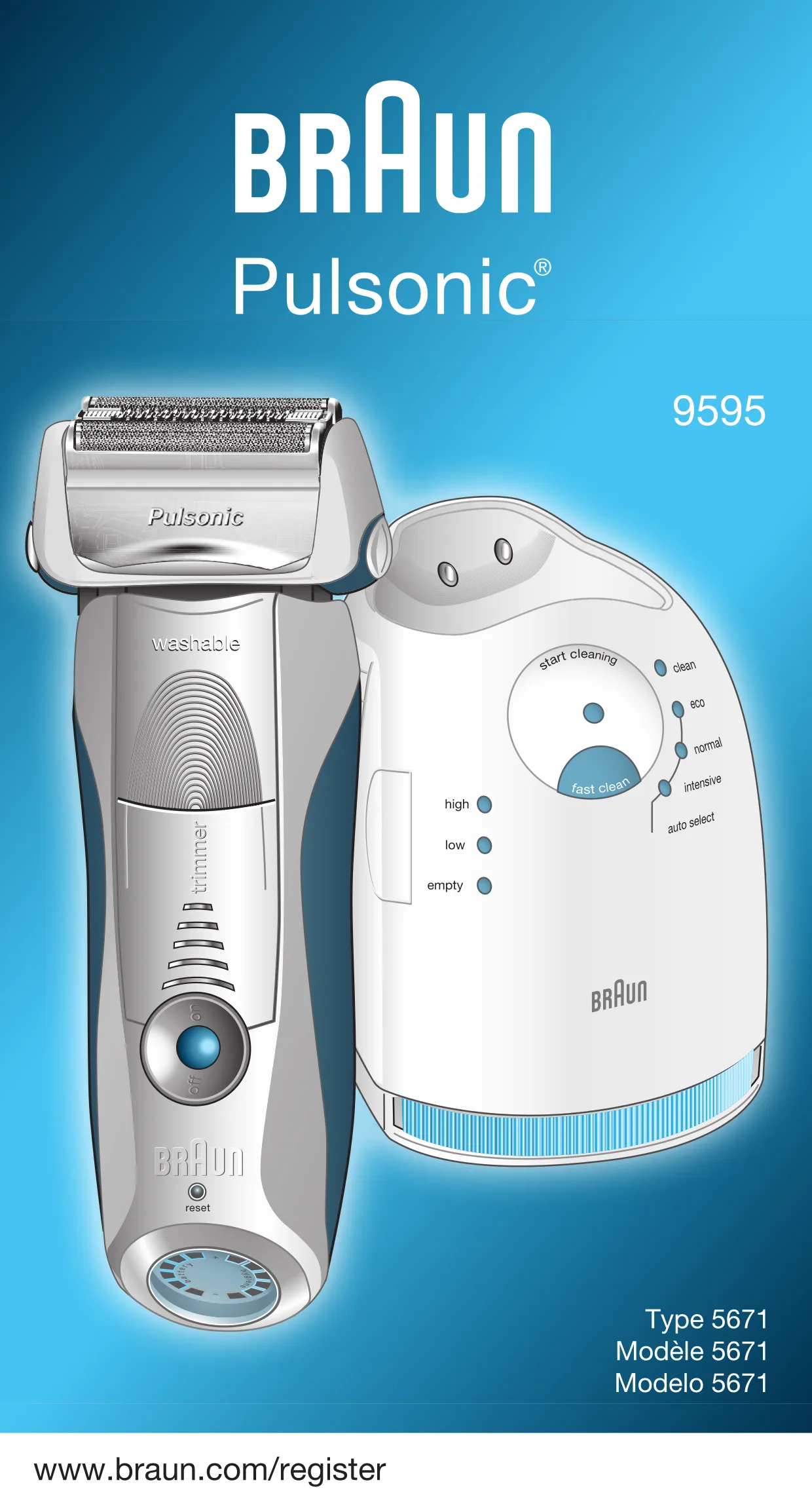 Первая страница инструкции Braun 9595