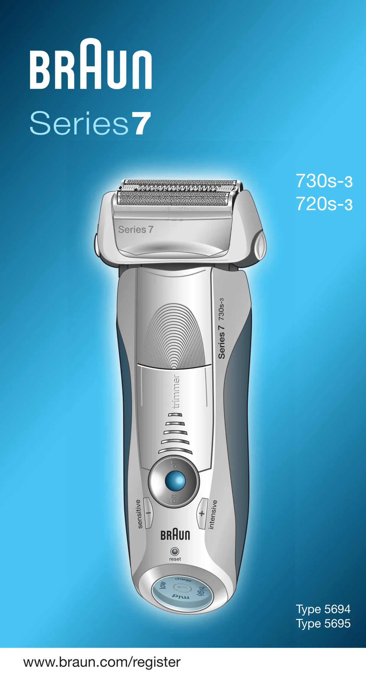Первая страница инструкции Braun 730s-3