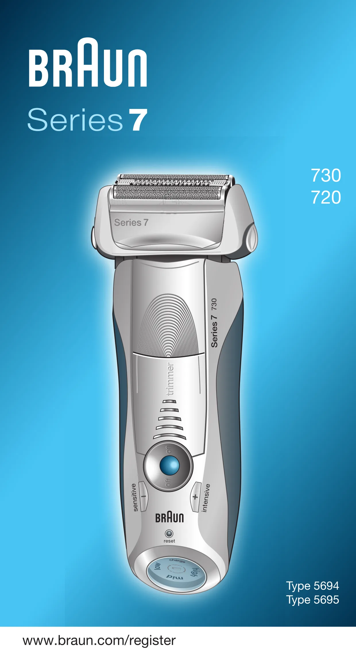 Первая страница инструкции Braun 730s-4