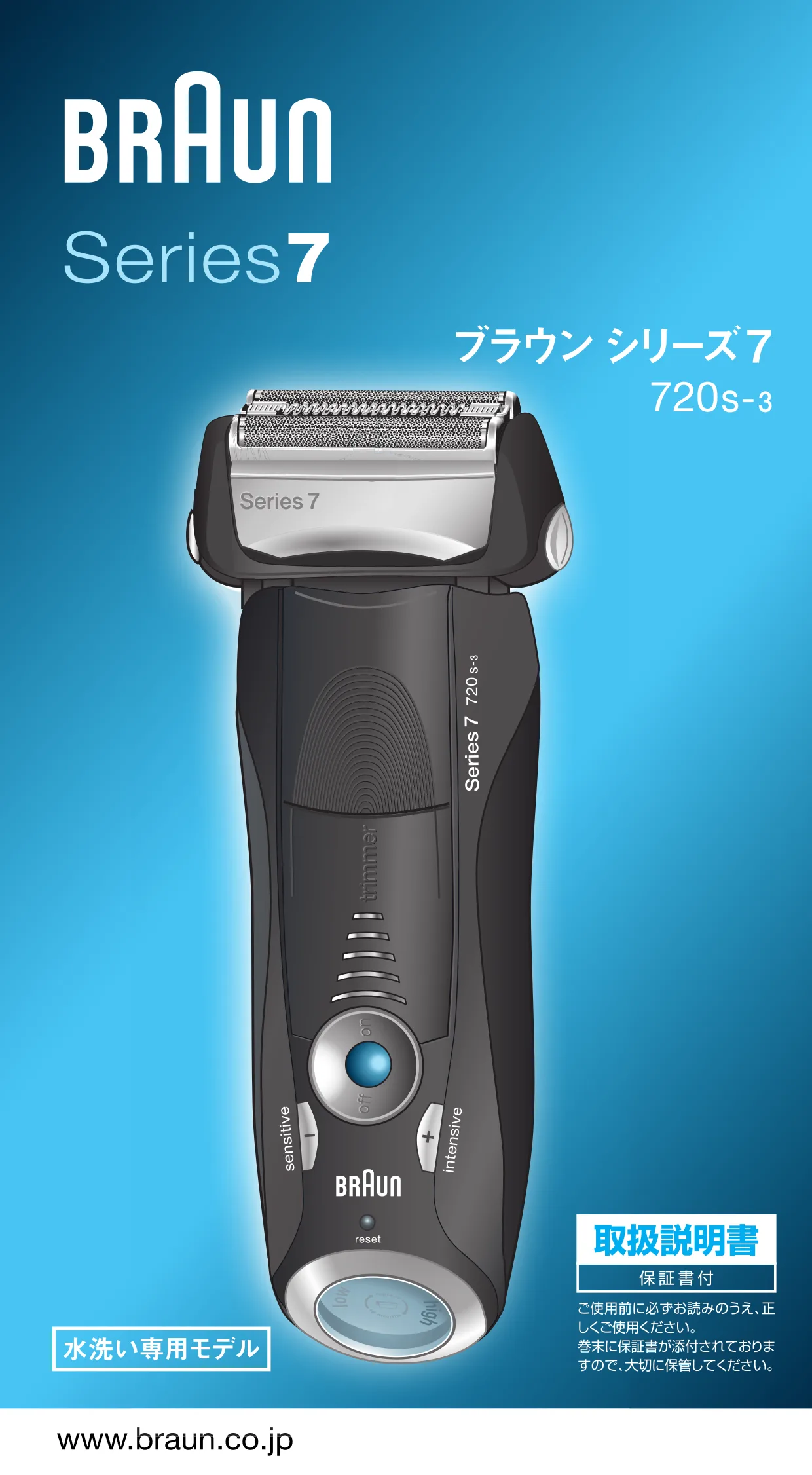 Первая страница инструкции Braun 720s-3