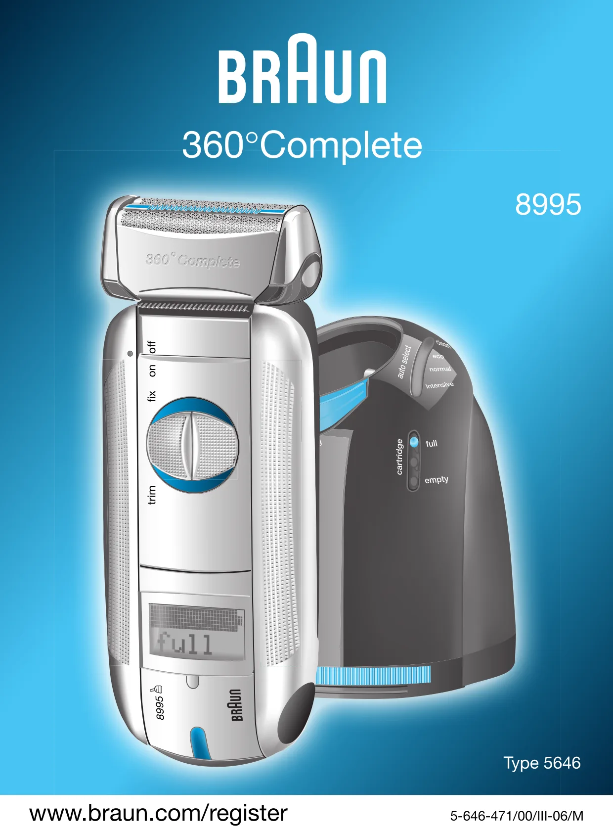 Первая страница инструкции Braun 8995