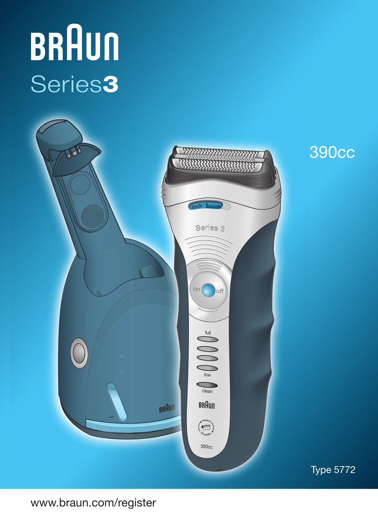 Первая страница инструкции Braun 390cc-5