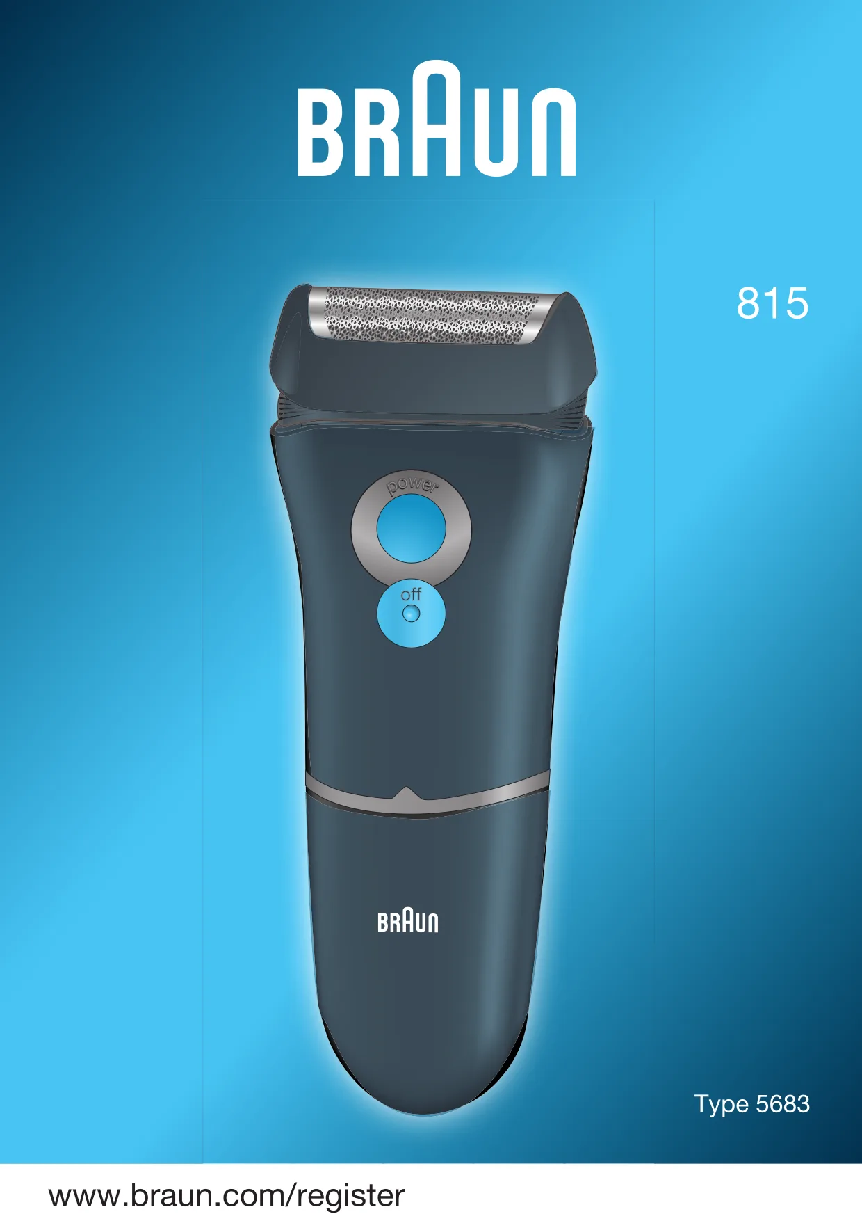 Первая страница инструкции Braun 815