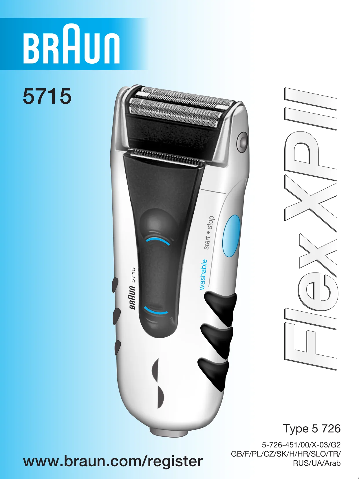 Первая страница инструкции Braun 5715