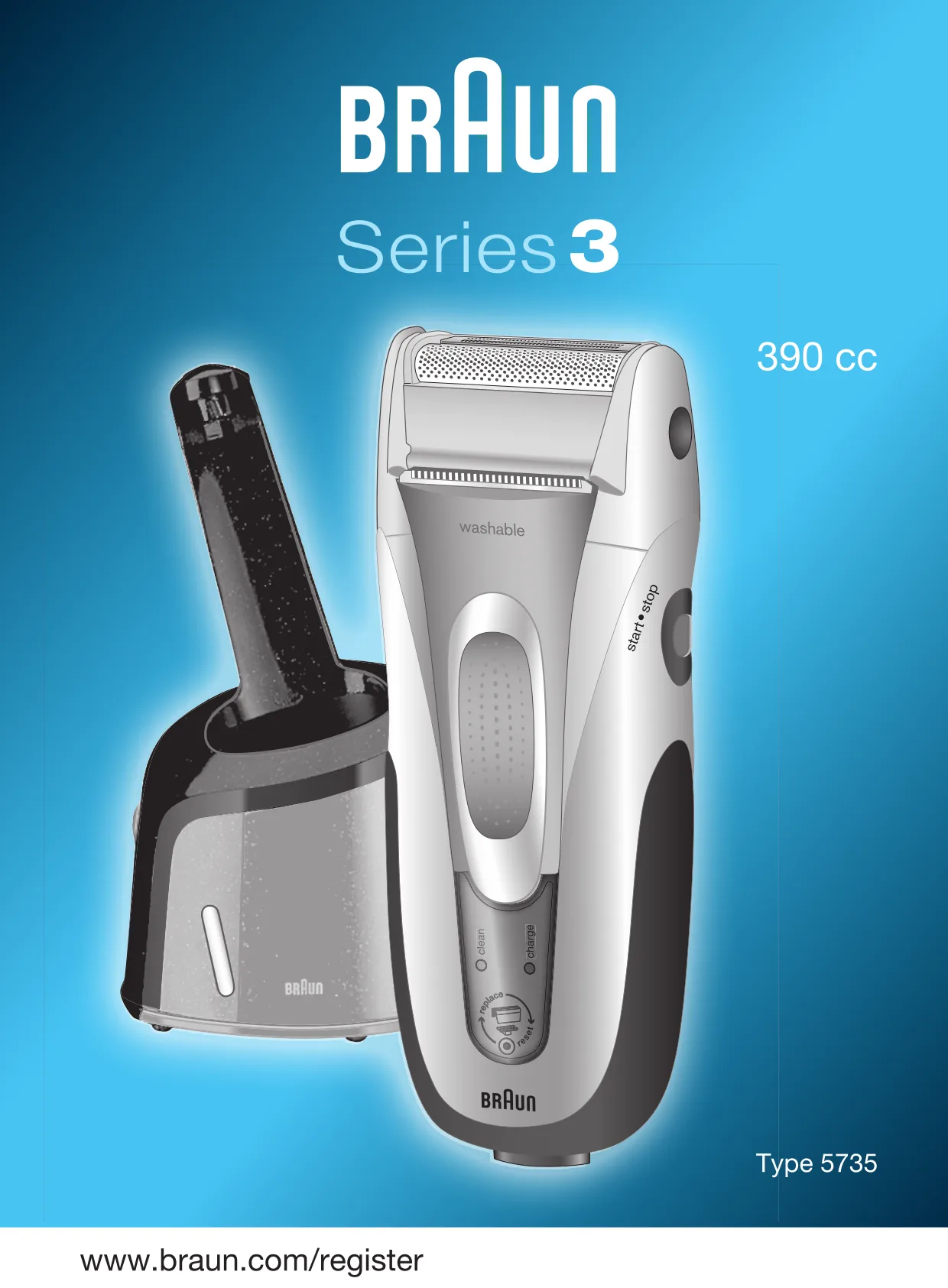 Первая страница инструкции Braun 390cc