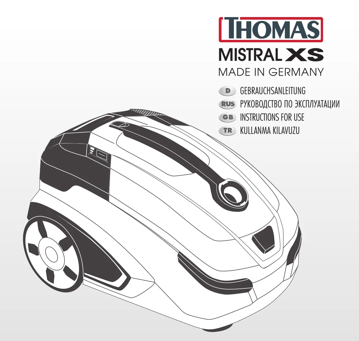 Первая страница инструкции Thomas MistralXS