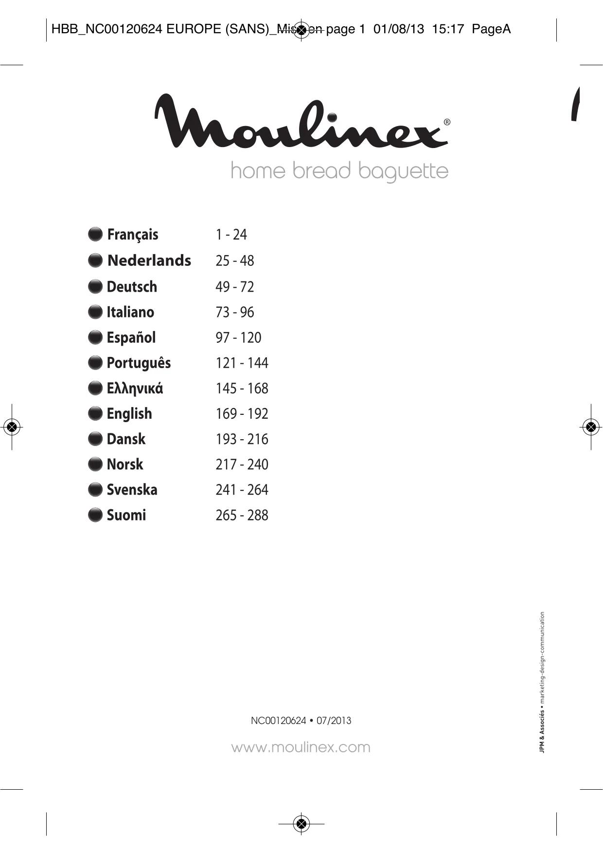 Первая страница инструкции Moulinex OW612132