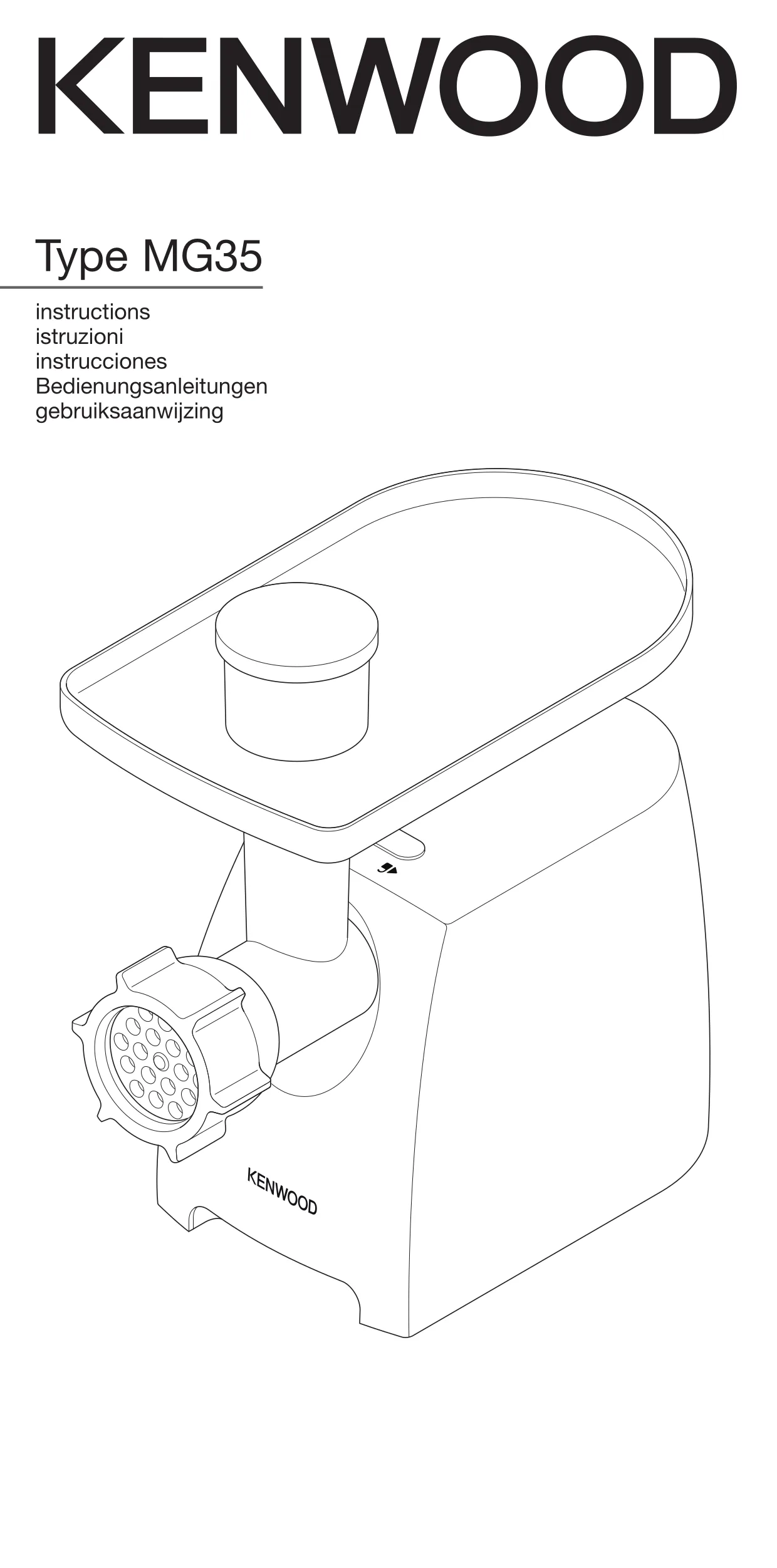 Первая страница инструкции Kenwood MG-360