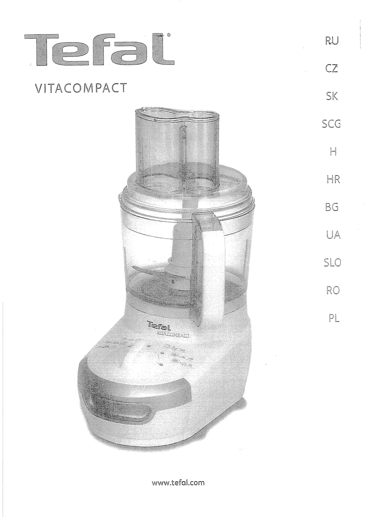 Первая страница инструкции Tefal FP4101