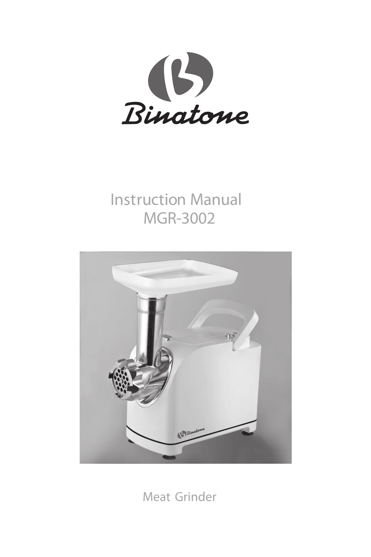 Первая страница инструкции Binatone MGR-3002