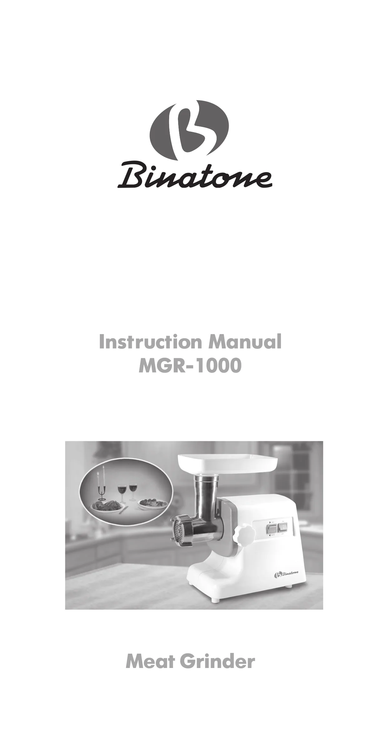 Первая страница инструкции Binatone MGR-1000