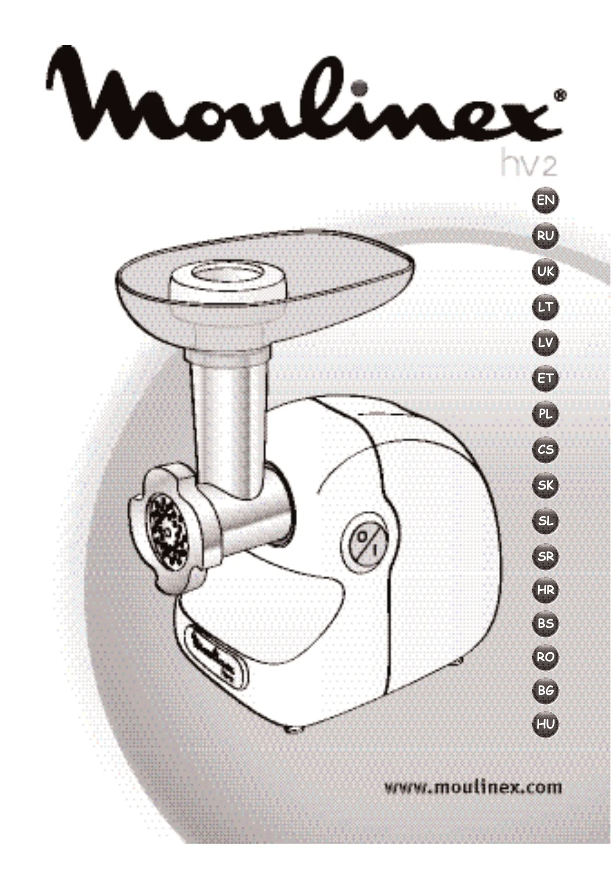 Первая страница инструкции Moulinex ME20513E/350