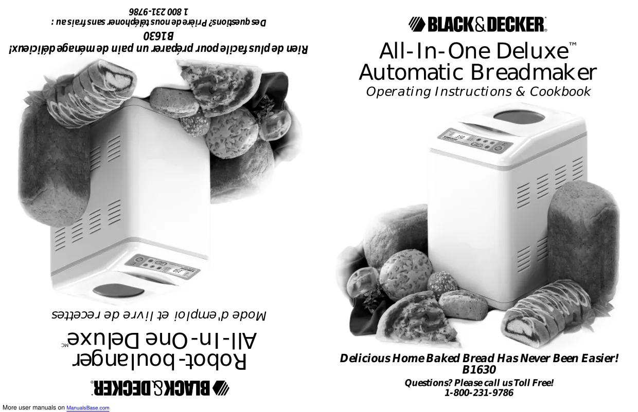 Первая страница инструкции Black and Decker B1630