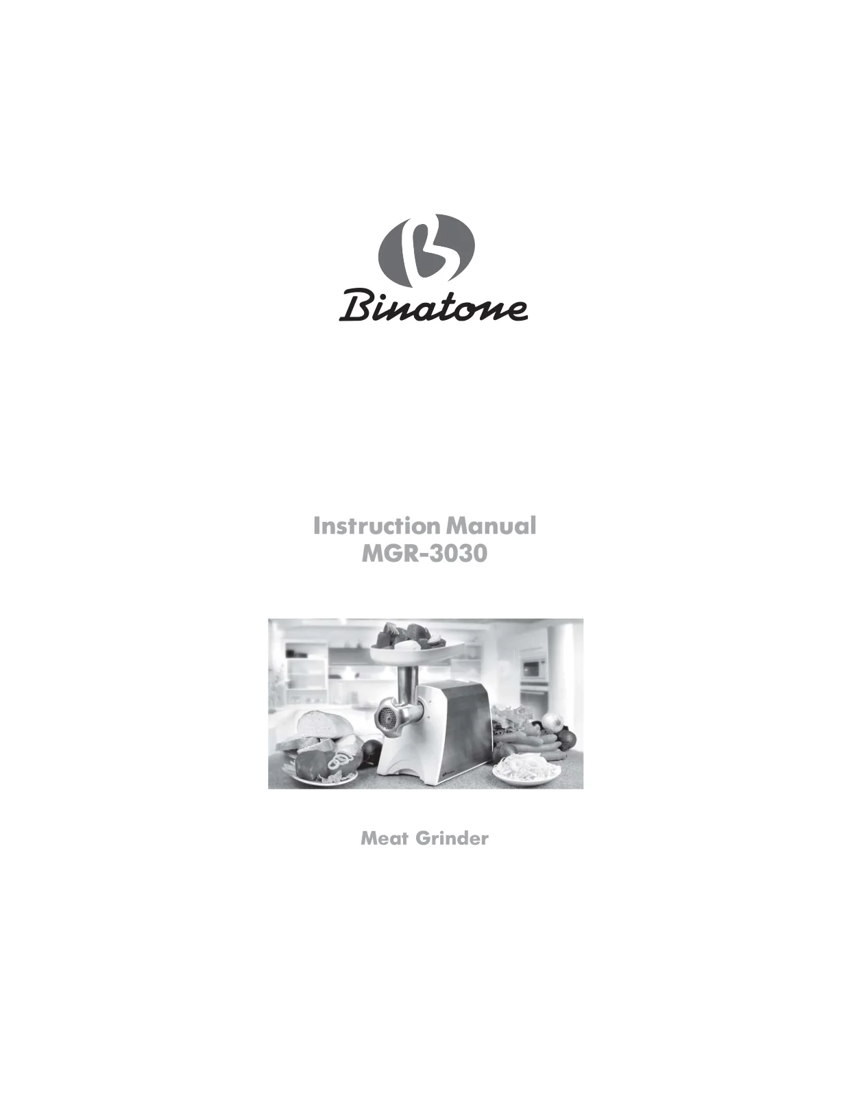 Первая страница инструкции Binatone MGR-3030