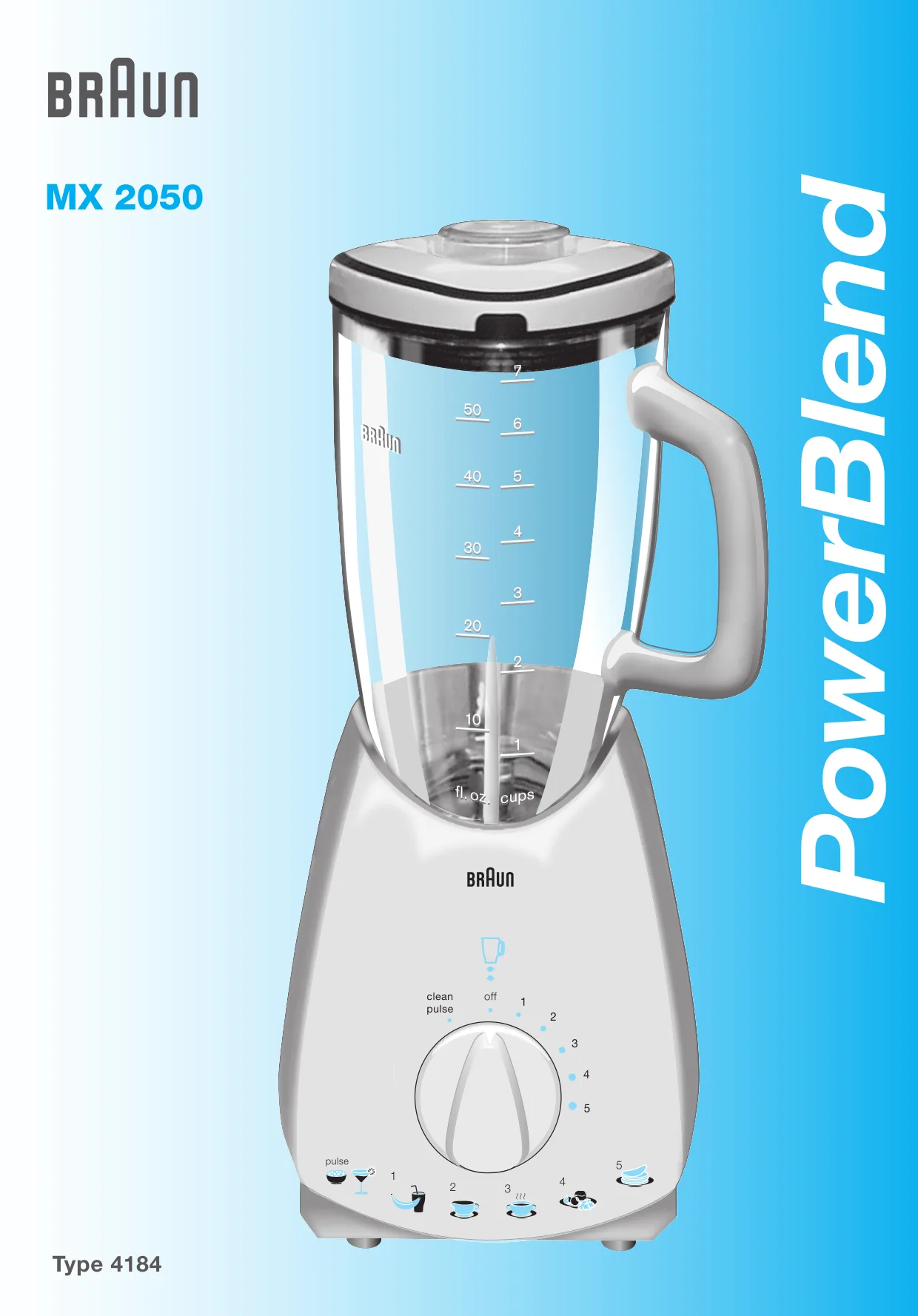 Первая страница инструкции Braun MX2050