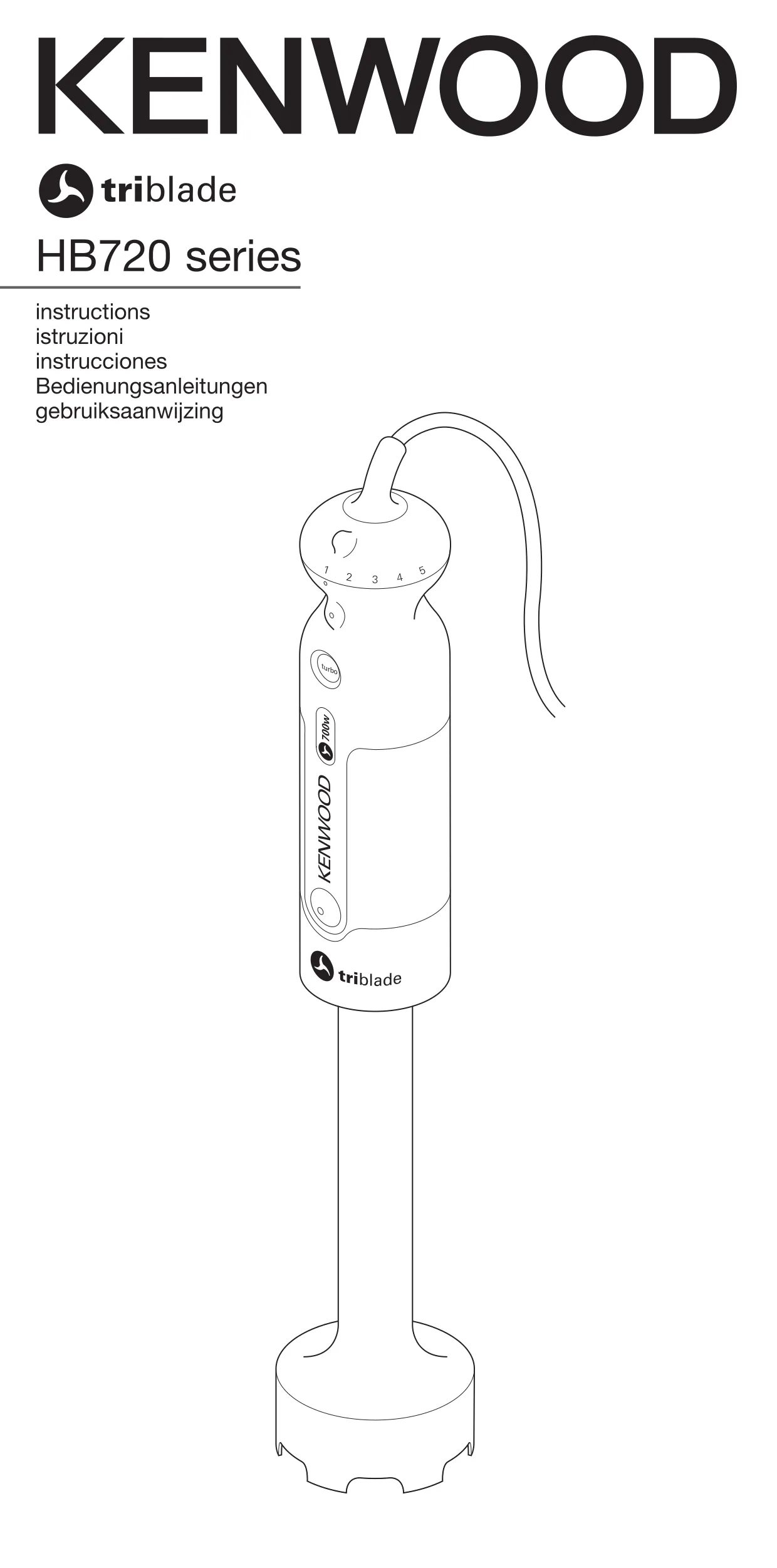Первая страница инструкции Kenwood HB722
