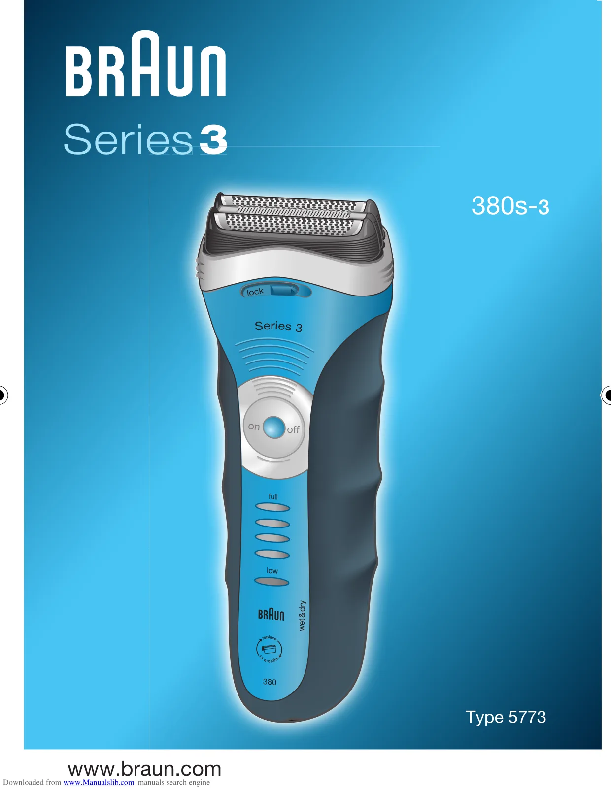 Первая страница инструкции Braun 5773