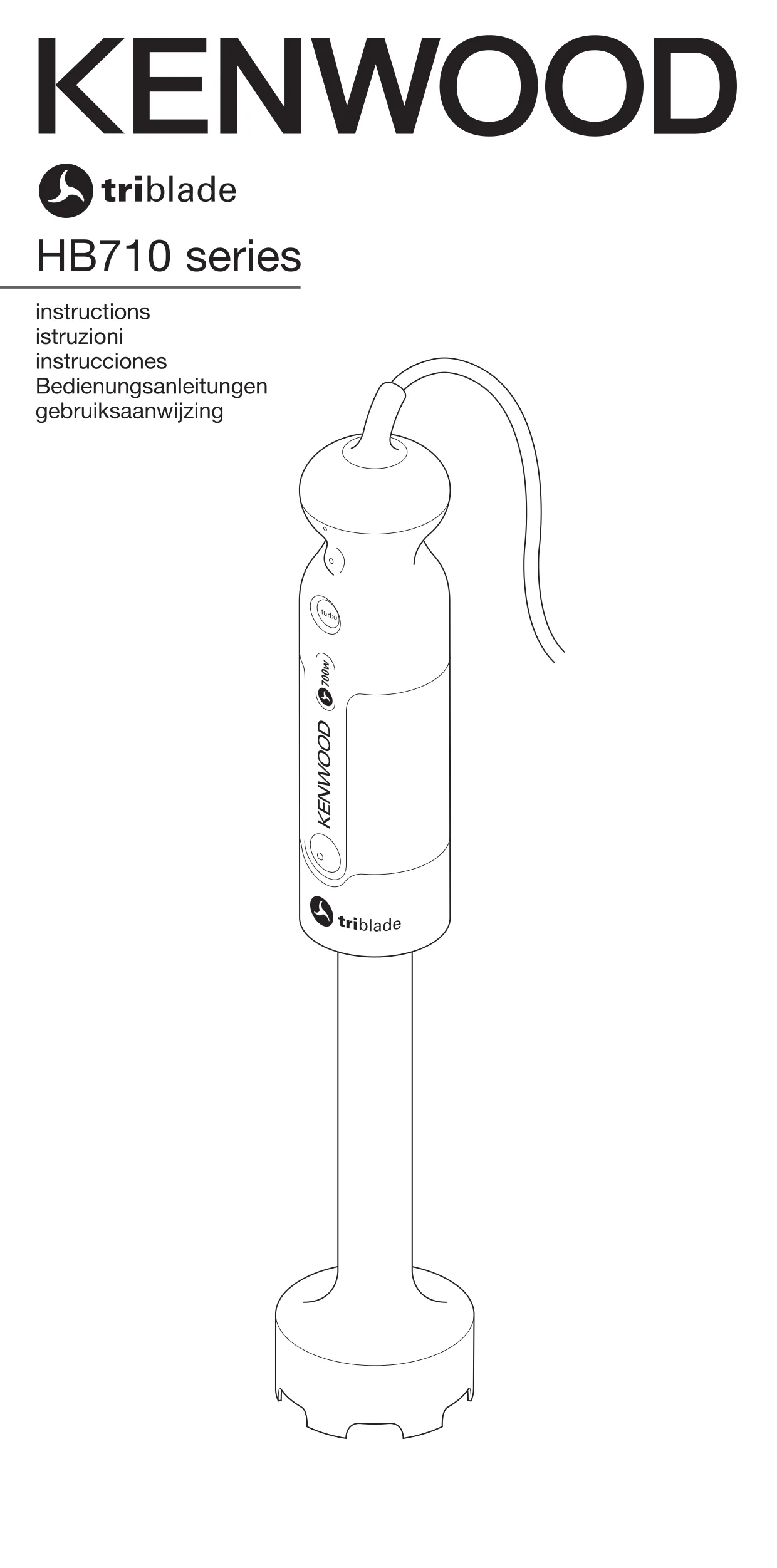 Первая страница инструкции Kenwood HB714