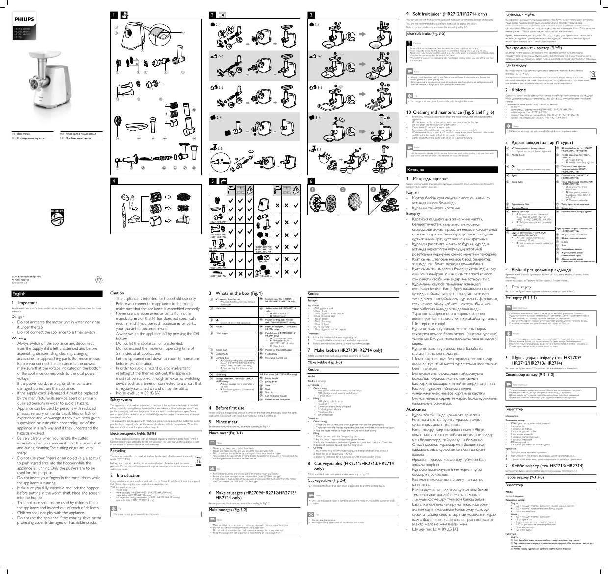 Первая страница инструкции Philips HR2710/10
