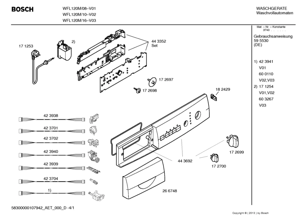 Первая страница инструкции Bosch WFL120M/08