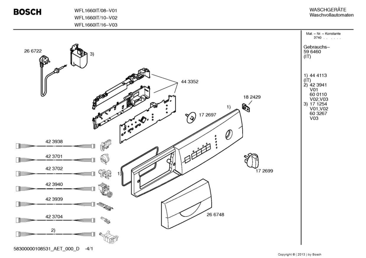 Первая страница инструкции Bosch WFL1660IT/08