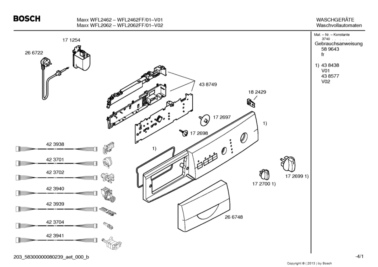 Первая страница инструкции Bosch WFL2062FF/01
