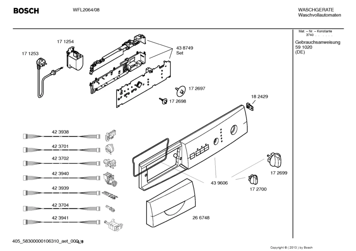 Первая страница инструкции Bosch WFL2064/08