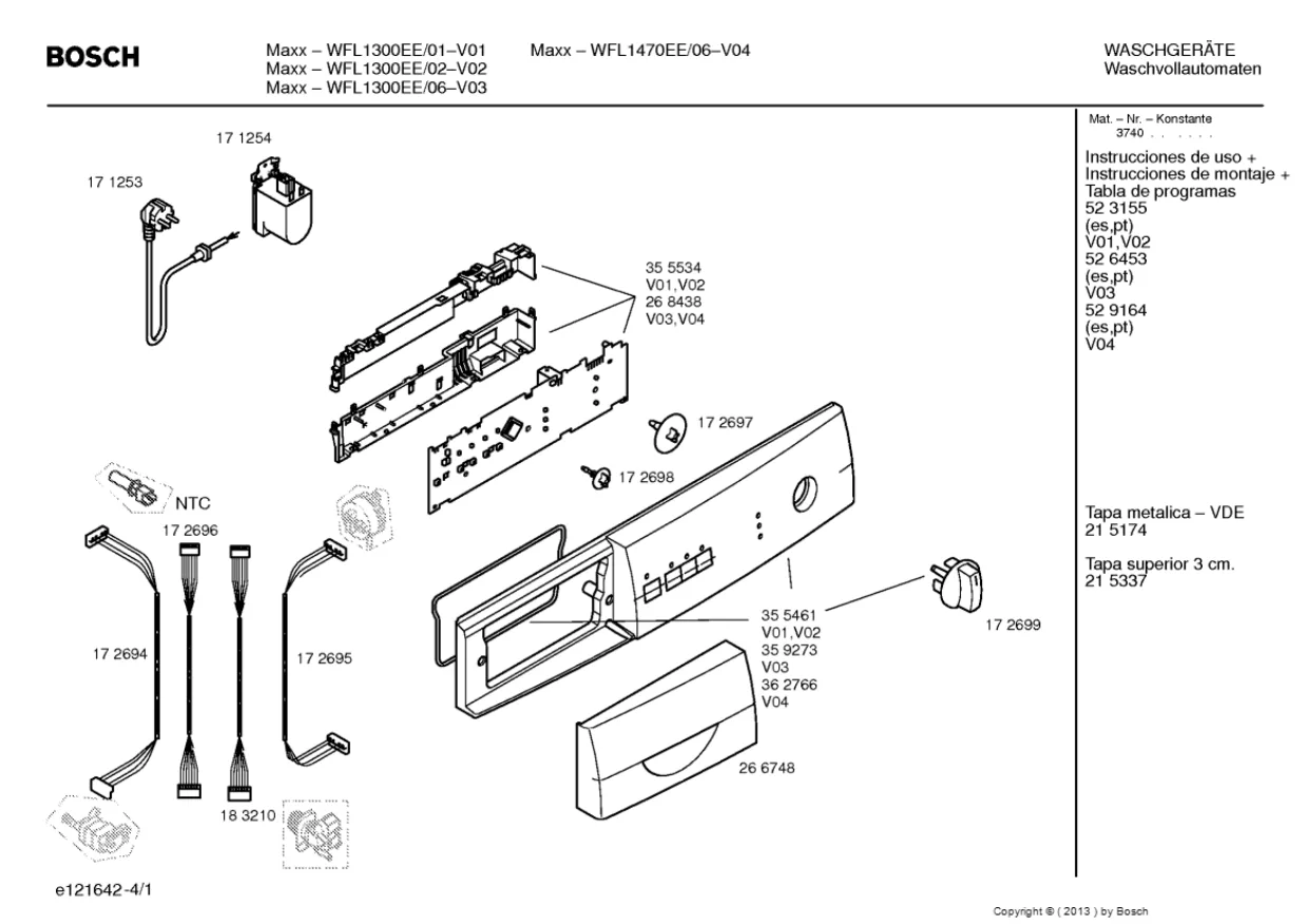 Первая страница инструкции Bosch WFL1470EE/06