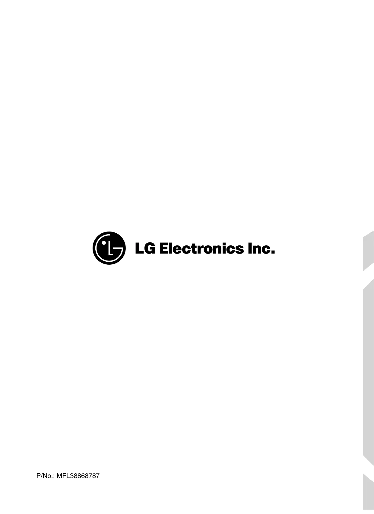 Первая страница инструкции LG WD-10401TDK