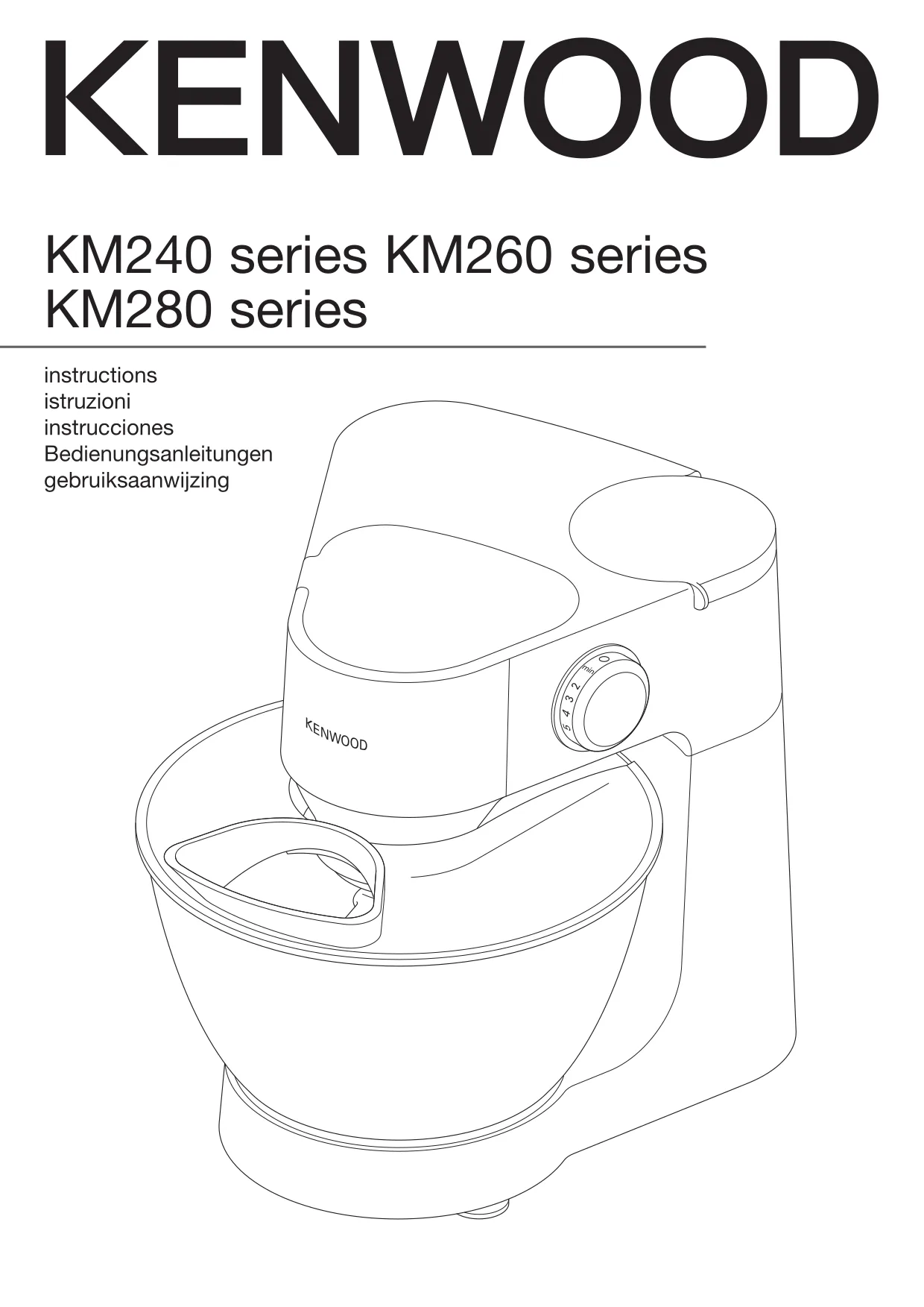 Первая страница инструкции Kenwood KM289